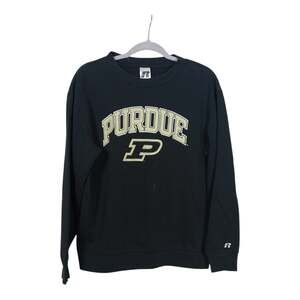 Purdue University Sweatshirt Mens Medium Black Pullover Boilermaker College Wear